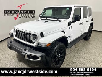2025 Bright White Clearcoat Jeep Wrangler Sahara 4xe 4X4 SUV 4 Door H 2.0L 4 Cylinder Engine2.0