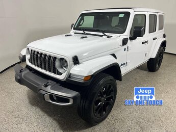 2025 Bright White Clearcoat Jeep Wrangler 4xe Sahara Automatic SUV 4X4 4 Door
