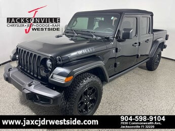 2022 Black Clearcoat Jeep Gladiator Willys Truck G 3.6L V6 Cylinder Engine3.6 Automatic 4X4 4 Door