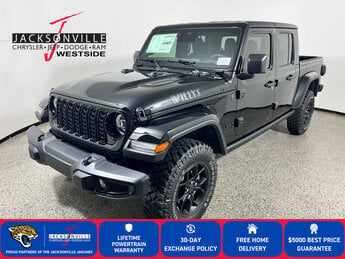 2026 Black Clearcoat Jeep Gladiator Willys 4 Door Truck 4X4 Automatic