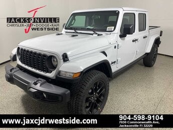 2025 Bright White Clearcoat Jeep Gladiator Nighthawk 4 Door Truck G 3.6L V6 Cylinder Engine3.6