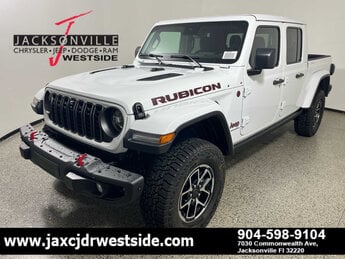 2025 Bright White Clearcoat Jeep Gladiator Rubicon X Automatic 4X4 G 3.6L V6 Cylinder Engine3.6