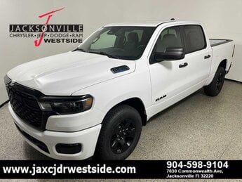 2025 Bright White Clearcoat Ram 1500 Tradesman Truck RWD 4 Door G 3.6L V6 Cylinder Engine3.6