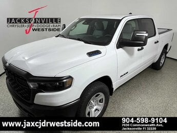 2025 Bright White Clearcoat Ram 1500 Tradesman Truck 4 Door Automatic G 3.6L V6 Cylinder Engine3.6 RWD