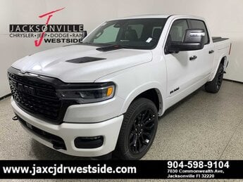2025 Ivory White Tri-Coat Pearlcoat Ram 1500 Limited Truck 4X4 4 Door Automatic G 3.0L Straight 6 Cylinder Engine3.0