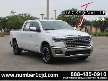 2025 Ivory White Tri-Coat Pearlcoat Ram 1500 Longhorn 4 Door G 3.0L Straight 6 Cylinder Engine3.0 4X4 Automatic Truck