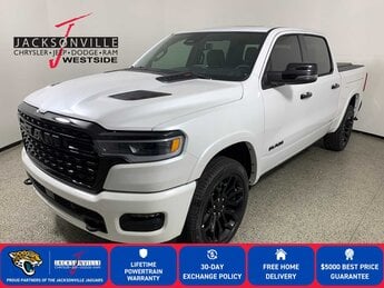 2025 Ivory White Tri-Coat Pearlcoat Ram 1500 Limited G 3.0L Straight 6 Cylinder Engine3.0 Automatic 4 Door 4X4