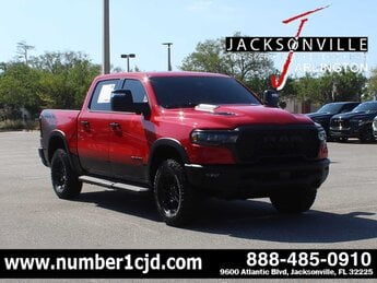 2025 Flame Red Clearcoat Ram 1500 Rebel 4 Door G 3.0L Straight 6 Cylinder Engine3.0 Automatic