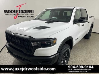 2025 Bright White Clearcoat Ram 1500 Rebel G 3.0L Straight 6 Cylinder Engine3.0 Automatic Truck 4 Door 4X4