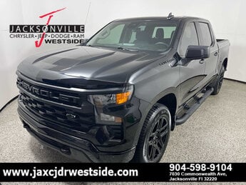 2024 Black Chevrolet Silverado 1500 Custom RWD Truck Automatic