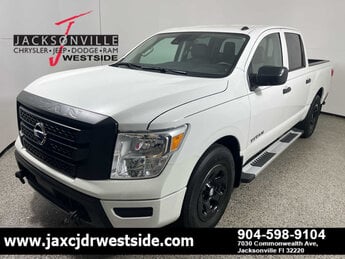 2021 Glacier White Nissan Titan S RWD Automatic G 5.6L 8 Cylinder Engine5.6 Truck