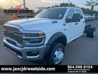 2025 Bright White Clearcoat Ram 5500 Chassis Cab Tradesman 4X4 Truck D 6.7L Straight 6 Cylinder Engine6.7