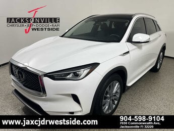 2024 Lunar White INFINITI QX50 LUXE G 2.0L 4 Cylinder Engine2.0 Automatic (CVT) 4 Door SUV
