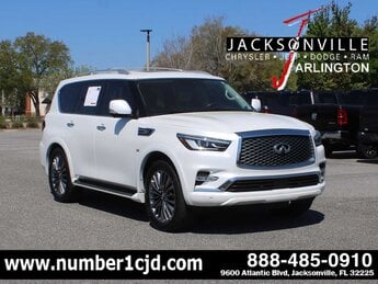 2019 Moonstone White INFINITI QX80 LUXE G 5.6L 8 Cylinder Engine5.6 RWD Automatic SUV 4 Door