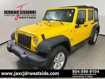2015 Baja Yellow Clearcoat Jeep Wrangler Unlimited Sport Automatic 4 Door 4X4 SUV G 3.6L V6 Cylinder Engine3.6