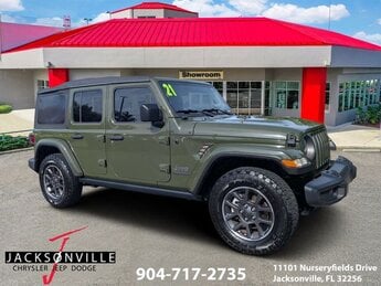 2021 Sarge Green Clearcoat Jeep Wrangler Unlimited Sport Automatic 3.6L V6 24V VVT Engine SUV