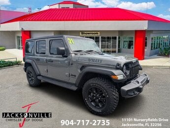 2021 Sting-Gray Clearcoat Jeep Wrangler Unlimited Willys 3.6L V6 24V VVT Engine Automatic 4X4 4 Door
