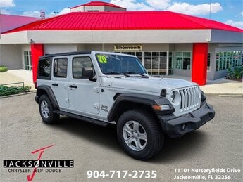 2020 Bright White Clearcoat Jeep Wrangler Sport S 4 Door 2.0L I4 DOHC Engine 4X4 SUV