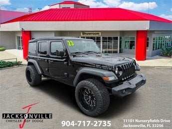 2023 Black Clearcoat Jeep Wrangler Sport 2.0L I4 DOHC Engine 4X4 Automatic 4 Door