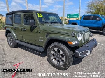 2023 Sarge Green Clearcoat Jeep Wrangler Sahara 4 Door SUV 3.6L V6 24V VVT Engine 4X4