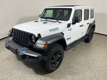 2023 Bright White Clearcoat Jeep Wrangler Willys 4xe 4 Door 4X4 H 2.0L 4 Cylinder Engine2.0