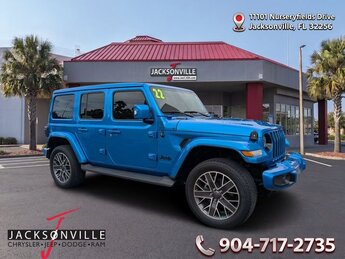 2022 Hydro Blue Pearlcoat Jeep Wrangler Unlimited Sahara 4xe 2.0L I4 DOHC Engine 4 Door 4X4