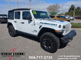 2022 Bright White Clearcoat Jeep Wrangler Unlimited Rubicon Automatic 4 Door 4X4 2.0L I4 DOHC Engine