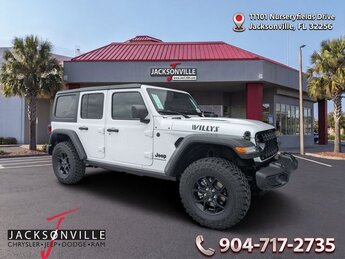 2026 Bright White Clearcoat Jeep Wrangler Willys 4X4 4 Door Automatic SUV 3.6L V6 24V VVT Engine