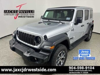 2024 Silver Zynith Clearcoat Jeep Wrangler Sport S 4 Door 4X4 SUV G 3.6L V6 Cylinder Engine3.6 Automatic