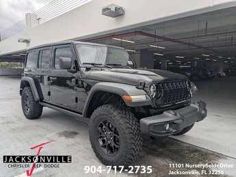 2026 Black Clearcoat Jeep Wrangler Willys SUV 4 Door 3.6L V6 24V VVT Engine Automatic 4X4