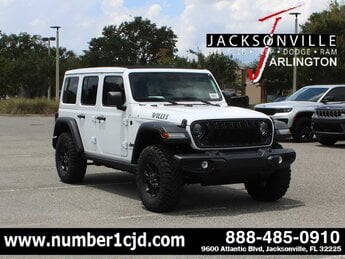 2025 Bright White Clearcoat Jeep Wrangler Willys SUV 4 Door Automatic 4X4