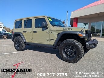 2026 41 Jeep Wrangler Willys Automatic 4 Door 4X4 SUV 2.0L I4 DOHC Engine