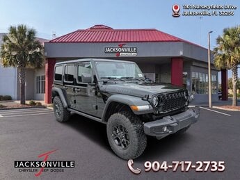 2026 Black Clearcoat Jeep Wrangler Willys 4 Door SUV 4X4 2.0L I4 DOHC Engine Automatic
