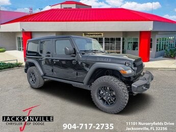 2026 Black Clearcoat Jeep Wrangler Willys SUV 4 Door 2.0L I4 DOHC Engine