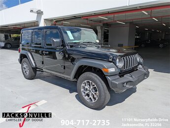 2025 Black Clearcoat Jeep Wrangler Sport S 2.0L I4 DOHC Engine 4X4 4 Door Automatic SUV