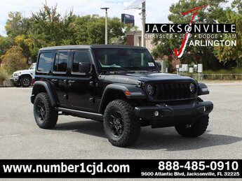 2025 Black Clearcoat Jeep Wrangler Willys 4 Door Automatic SUV 4X4 G 2.0L 4 Cylinder Engine2.0