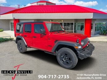 2026 Firecracker Red Clearcoat Jeep Wrangler Sport 4X4 Automatic 2.0L I4 DOHC Engine SUV 4 Door