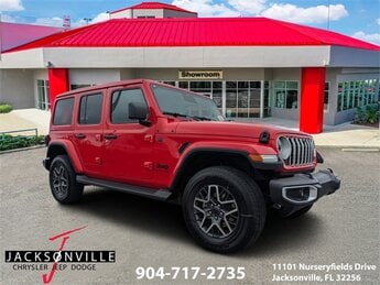2026 Firecracker Red Clearcoat Jeep Wrangler Sahara 4 Door 3.6L V6 24V VVT Engine 4X4 SUV Automatic