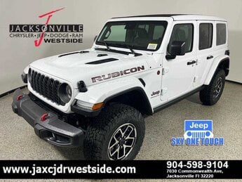 2025 Bright White Clearcoat Jeep Wrangler Rubicon 4 Door 3.6L V6 Cylinder Engine 4X4 Automatic