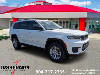 2025 Bright White Clearcoat Jeep Grand Cherokee L Laredo X 3.6L V6 24V VVT Engine 4 Door RWD Automatic