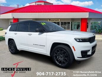 2024 Bright White Clearcoat Jeep Grand Cherokee L Summit Automatic HEMI 5.7L V8 Multi Displacement VVT Engine 4X4 4 Door SUV
