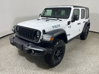 2025 Bright White Clearcoat Jeep Wrangler Willys 4xe H 2.0L 4 Cylinder Engine2.0 4X4 Automatic 4 Door SUV