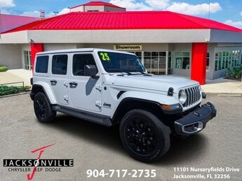 2025 Bright White Clearcoat Jeep Wrangler Sahara 4xe SUV Automatic 4X4 4 Door