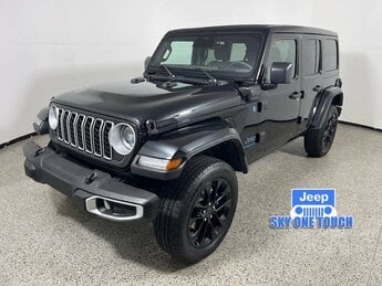 2025 Black Clearcoat Jeep Wrangler 4xe Sahara 4 Door SUV H 2.0L 4 Cylinder Engine2.0