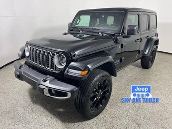 2025 Black Clearcoat Jeep Wrangler 4xe Sahara 4 Door SUV H 2.0L 4 Cylinder Engine2.0