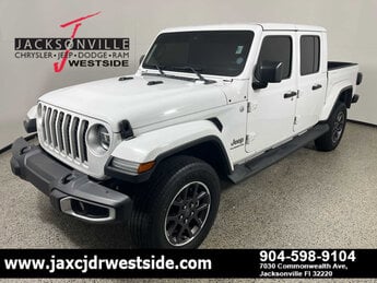 2021 Bright White Clearcoat Jeep Gladiator Overland 4 Door 4X4 Truck Automatic