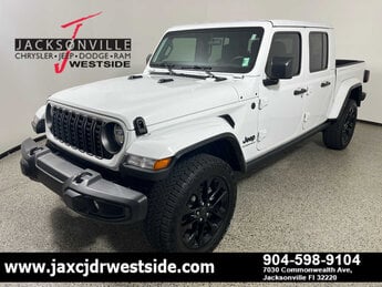 2025 Bright White Clearcoat Jeep Gladiator Nighthawk 4 Door 4X4 Truck Automatic G 3.6L V6 Cylinder Engine3.6