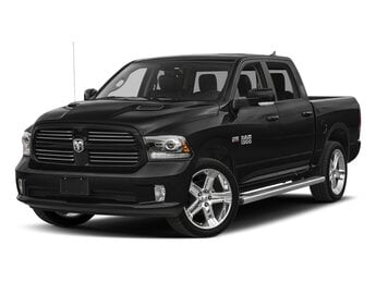 2017 Brilliant Black Crystal Pearlcoat Ram 1500 Night 4 Door HEMI 5.7L V8 Multi Displacement VVT Engine 4X4 Truck
