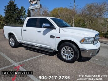 2015 Bright White Clearcoat Ram 1500 Laramie Longhorn 4X4 Truck 4 Door