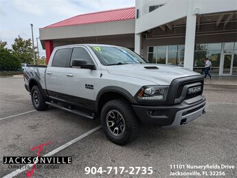 2017 Bright Silver Metallic Clearcoat Ram 1500 Rebel Automatic Truck 4 Door 3.6L V6 24V VVT Engine